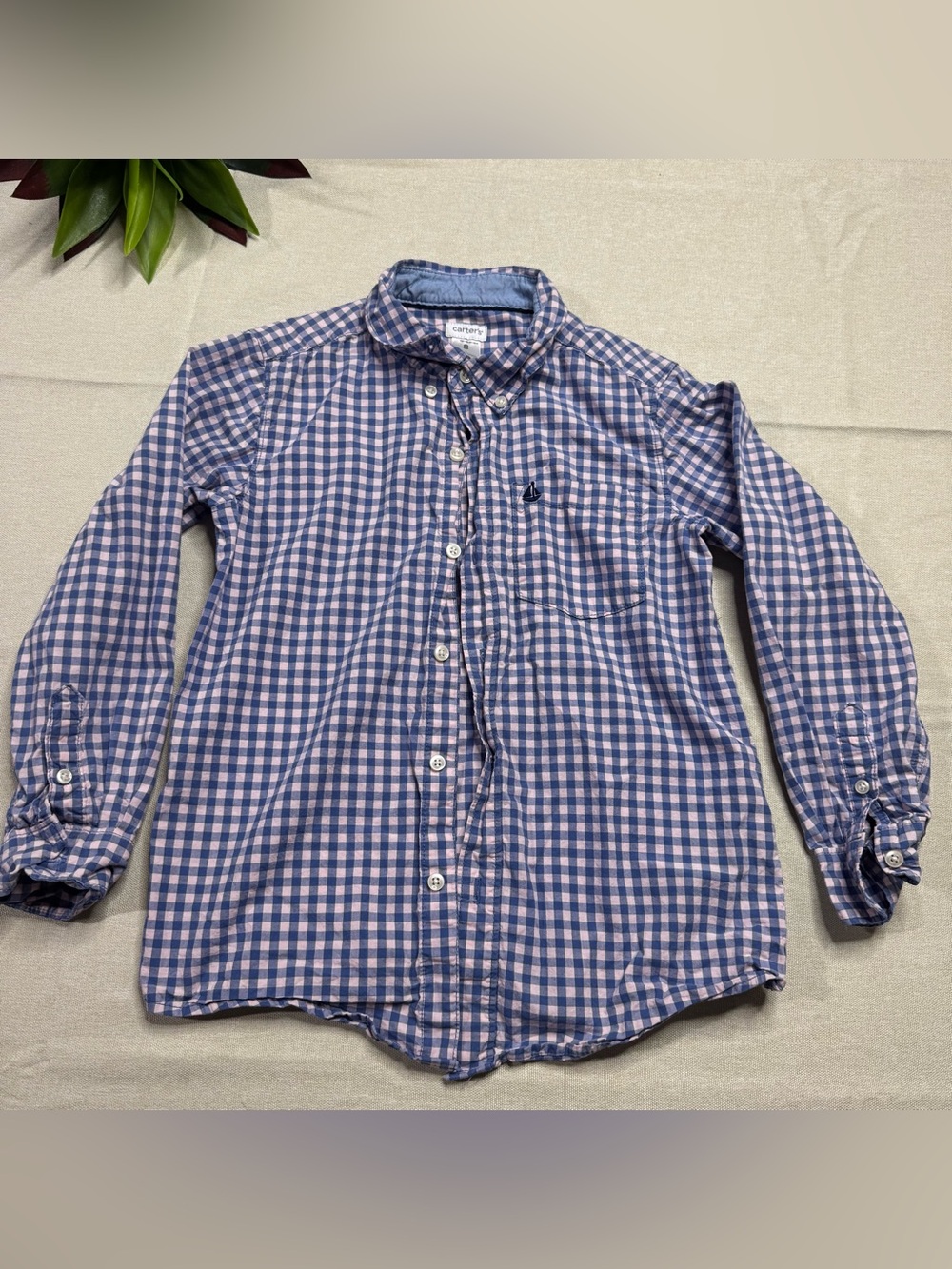 Boys Size 8 Button Down Shirt Lot Carter’s IZOD Class Club Plaid 4 Pc - Picture 10 of 15